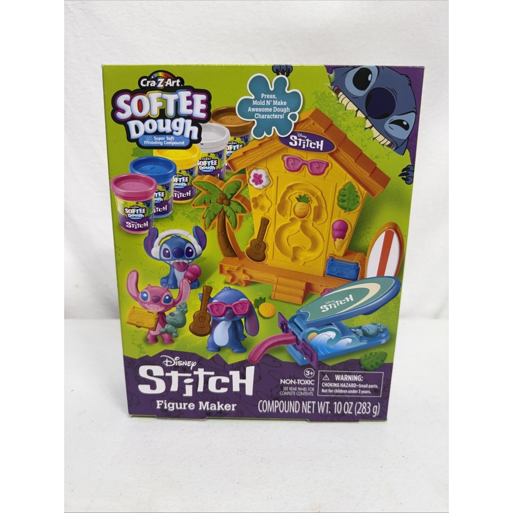 Cra-Z-Art Disney Stitch Softee Dough Press 'N Mold Playset Blue 3+
